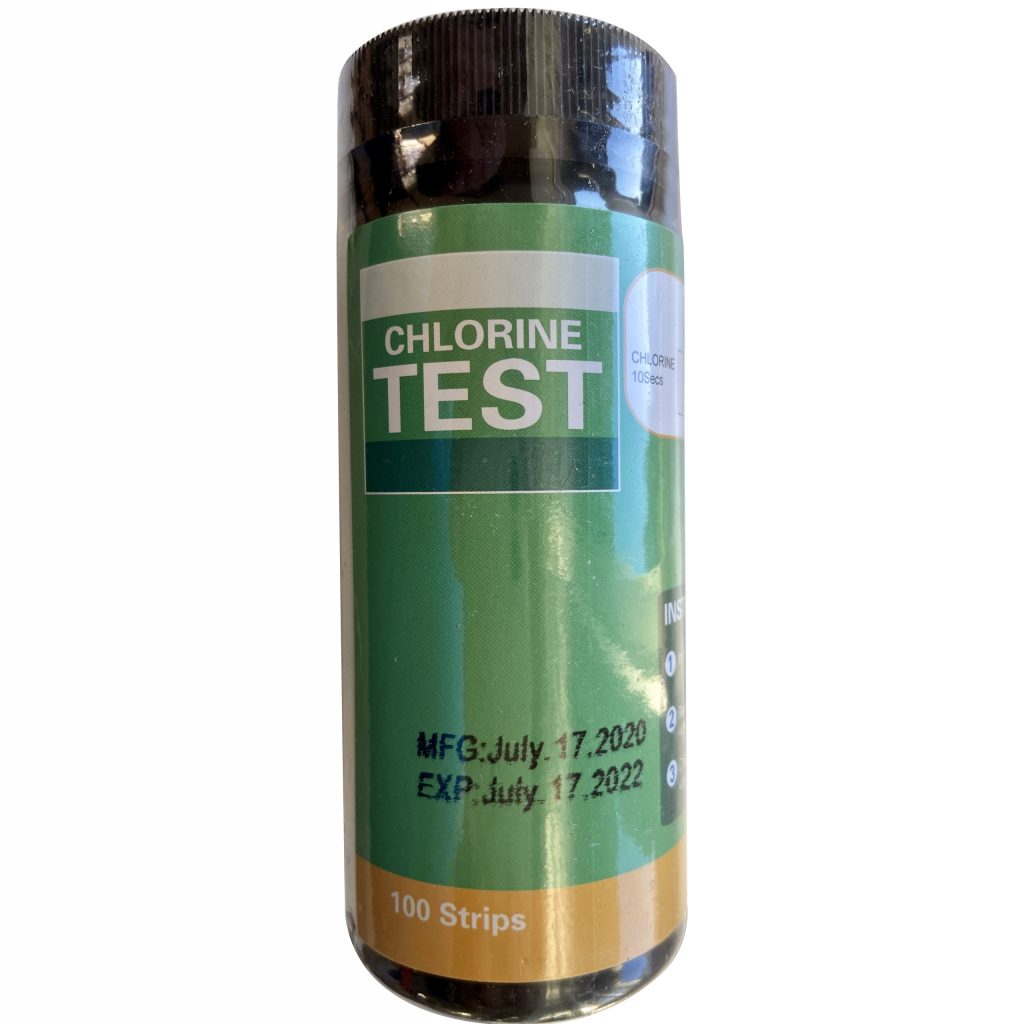 Chlorine Test Strips (252000 ppm range) (100 Strips Bottle)