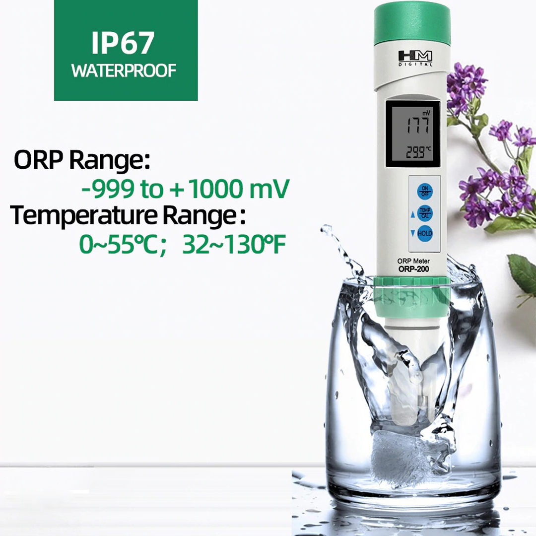 Digital ORP200 Waterproof ORP Meter, 999 to +1000 mV ORP Range